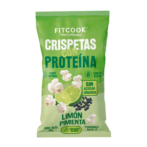 Crispetas Fitcook Con Proteína Limón Pimienta Bolsa x 50 gr