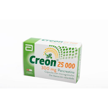 Creon 25000 Pancratina 300 mg Abbott Caja x 50 Cápsulas  
