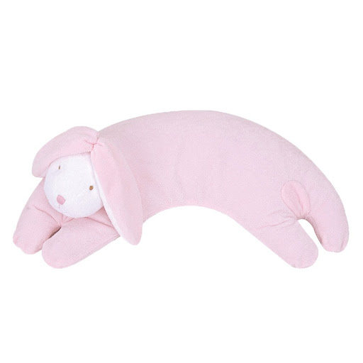 Acuarela Ilustración De Un Azul Conejo Sentado En Un Rojo Almohada