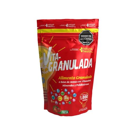 Vita Granulada 1 Kg, Vitaminas y Minerales Sabor Fresa NATURAL HEALTH GRANULADO x 1 Suplemento nutritivo en polvo que aporta vitaminas y minerales esenciales para apoyar la energía, el sistema inmune y el bienestar diario. Ideal para complementar la alimentación de toda la familia.