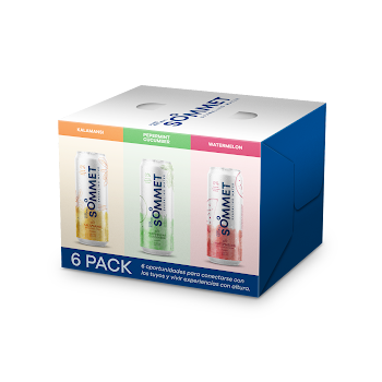 Agua con Gas Sommet   Sabores Surtidos Caja x 6 und 