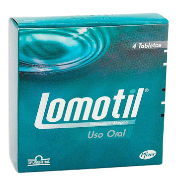 Lomotil Difenoxilato + Atropina 2.5mg/0.025mg Grunenthal Caja x 48 Tabletas  