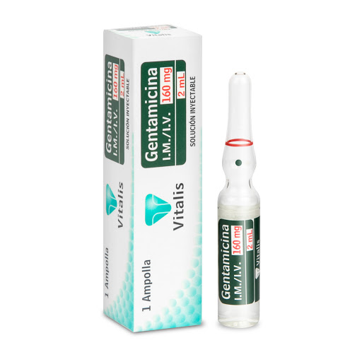 Gentamicina 160mg/2ml Vitalis Caja x 1 Ampolla