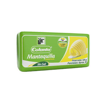 Mantequilla Colanta sin   Sal x 125 gr  