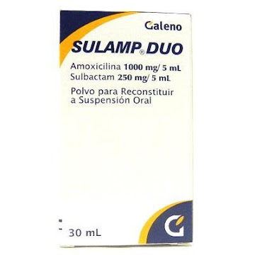 SULAMP DUO 1000MG   250MG/5ML.POLVO SUS. ORAL FRASCO X30ML.GALENO AMOXIC  