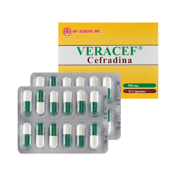 Veracef Cefradina 500 mg Caja x 24 Cápsulas  