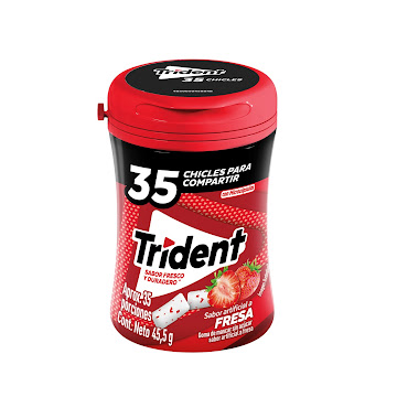 Chicle Trident Frasco Fresa x 45.5 gr  