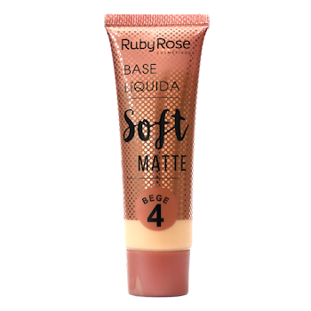 Base Líquida Ruby Rose Soft Matte Beige #4 x 29 ml  