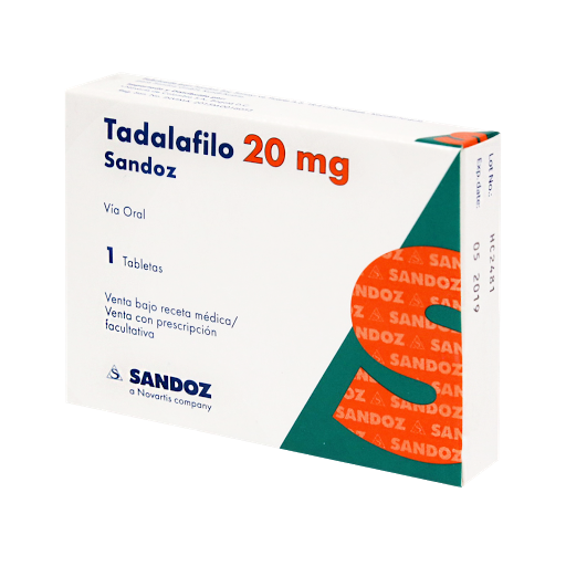 **Tadalafilo 20MG Caja X 1 Tableta Sandoz Tadalafilo