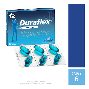 Duraflex Forte Naproxeno 500 mg Tecnoquimicas Caja x 6 Cápsulas  
