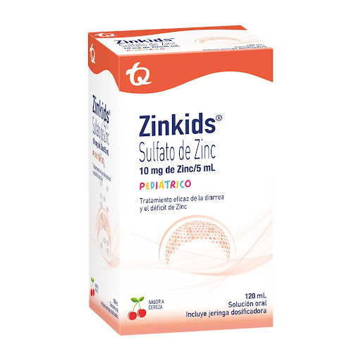 Zinkids Sulfato De Zinc 10mg/5ml Tecnoquímicas Jarabe Frasco X 120 ml