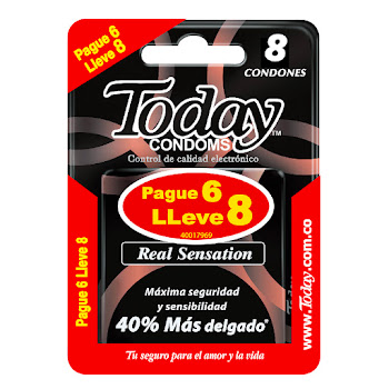 Condones Today Real Sensation Blister x 8 und Pague 6 Lleve 8  