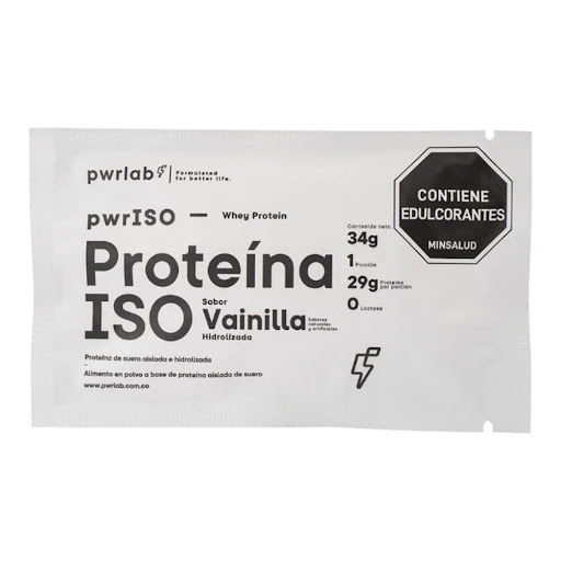 Proteina Iso Polvo sabor  Vainilla Pwrlab Sobre x 34 Gr