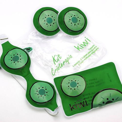 KIT CRIO KIWI O SANDIA IND FH Industrias FH  x 1 El Kit de Crioterapia está diseñado para brindar terapias de frío y calor en áreas específicas del rostro, ayudando a tonificar la piel y cerrar los poros. Este conjunto incluye:Antifaz: Para aplicar 