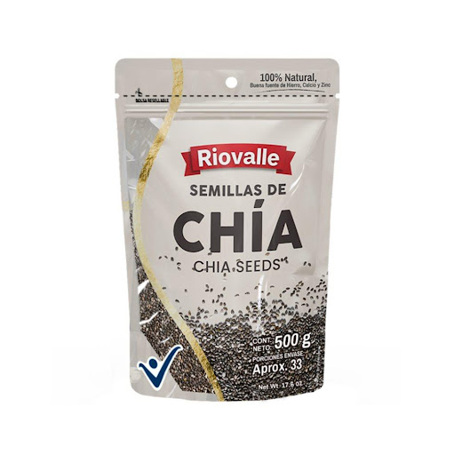 Semillas Riovalle Semillas de Chía Natural X 500 Gr Riovalle Bolsa x 1 