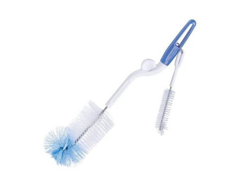 Cepillo Nylon 2 en 1 Giratorio Pigeon Empaque x 1 El cepillo de nylon Pigeon tiene cerdas suaves para la limpieza profunda de biberones. Se adapta a contenedores estrechos y permite llegar a todos los extremos