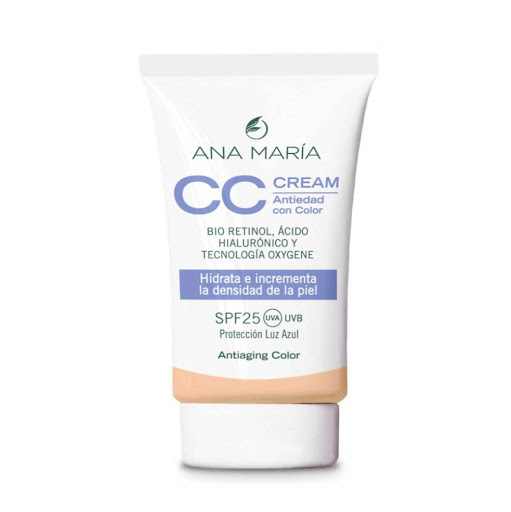 CC CREAM ANA MARIA ANTIEDAD CON COLOR MEDIO ENVASE X 30 G ANA MARIA Caja x 1 UND Crema facial antiedad, combinación perfecta entre Bio Retinol, Acido Hialuronico y extracto de frutos amarillos, que reduce los signos del envejecimiento y perfeccionan la piel. Función antioxidante, 