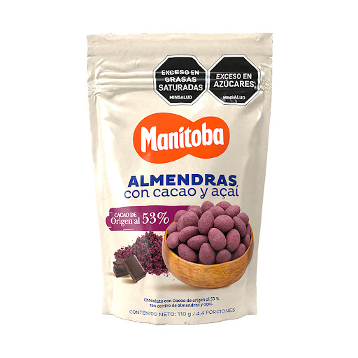 Pasabocas Manitoba Almendra Con Cacao Y Acai x 110 gr
