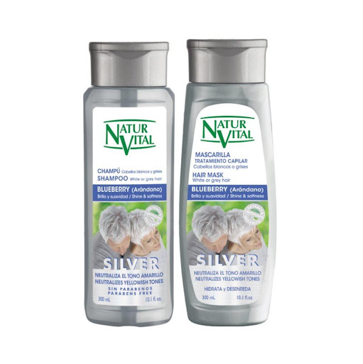 Kit Naturvital Silver NATURVITAL Frasco x 2 Und Línea capilar ideal para cabellos Blancos, Grises o Canas

Champú: rico en pigmentación de tonos azules, elimina ópticamente el color amarillento del cabello recuperando su brillo natural.

Mascarilla