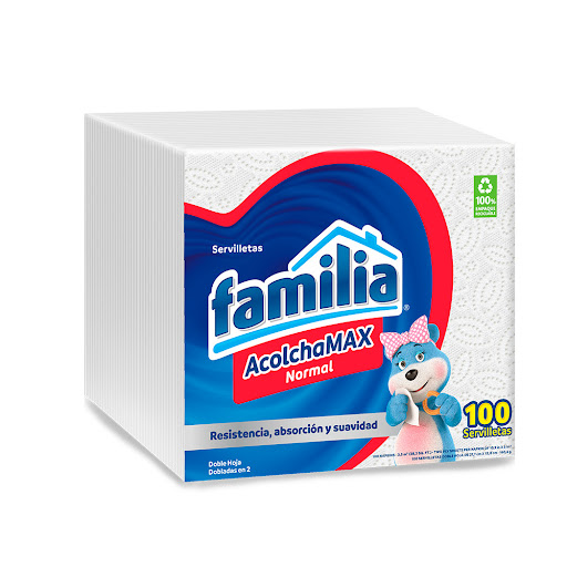 Servilletas Familia Acolchamax Normal Paquete x 100 und