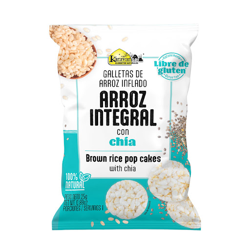 Galletas Karavansay Arroz Inflado Integral Con Chia x 25 gr