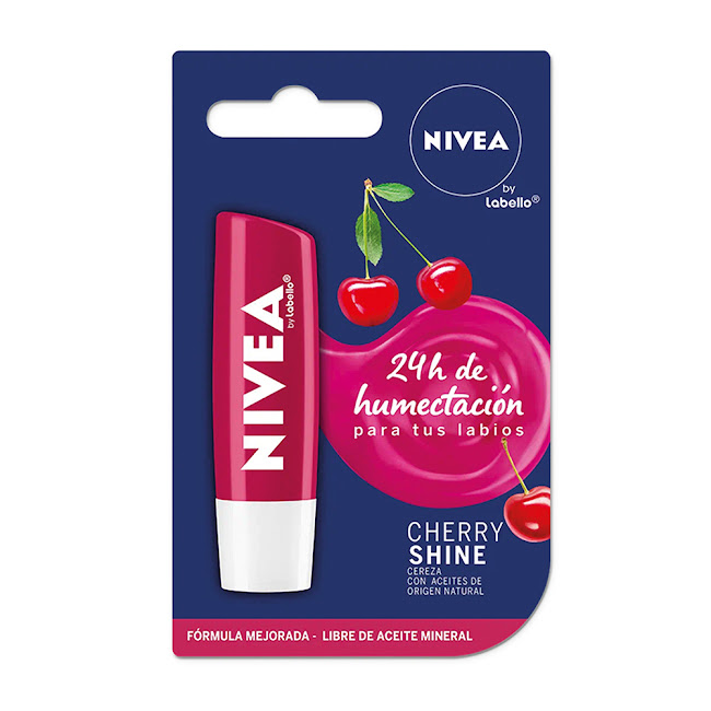 Bálsamo labial Nivea Fruity Shine Caring Lip cereza x 4.8 gr  