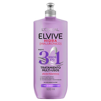 Tratamiento Elvive 3 En 1 Hidra Hialurónico Frasco x 500 ml  