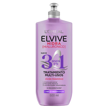 Tratamiento Elvive 3 En 1 Hidra Hialurónico Frasco x 500 ml  