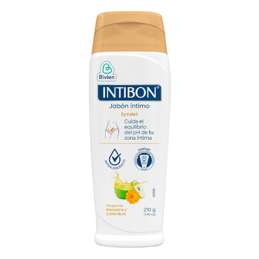 Jabón Íntimo Intibon Vinagre Manzana y Caléndula Frasco x 210 gr