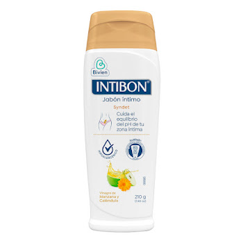 Jabón Íntimo Intibon Vinagre Manzana y Caléndula Frasco x 210 gr  