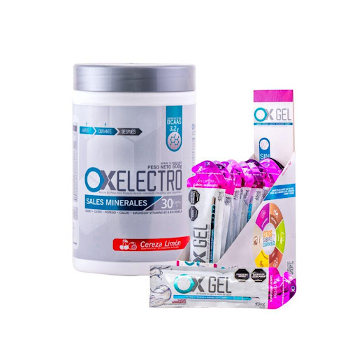Combo Energía Hidratante Ox Electro Cereza Limón + Ox Gel Arandanos sin Cafeina Ox Sports Nutrition Envase plástico x 2 Hidratante Ox Electro

- Más resistencia, menos fatiga: Con el equilibrio de electrolitos que tu cuerpo necesita
- Energía constante y estable: 30 g de carbohidratos de liberación rápida
- Cuidado mus