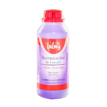 Removedor Valmy   Esmalte Sin Acetona Lubrica Cutícula X500cc.         
