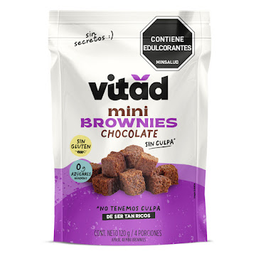 Mini Brownie Vitad Sin   Azúcar Añadida x 120 gr  