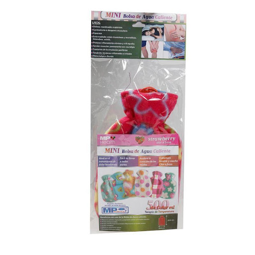 MINI BOLSA DE AGUA CALIENTE MP MEDIK  x 1 Bolsa térmica reutilizable diseñada para aplicar calor localizado. Ideal para aliviar dolores musculares, cólicos o tensiones. Fabricada con materiales resistentes y seguros para el uso doméstico.