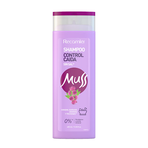 Shampoo Muss Recamier Control Caída Sin Sal x 400 ml