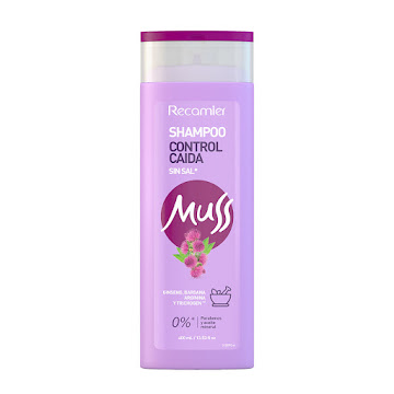 Shampoo Muss Recamier Control Caída Sin Sal x 400 ml  
