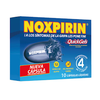 Noxpirin Quickgels Acetaminofén + Cetrizina + Fenilefrina 650/5/10mg/Caja x 10 Cápsulas  