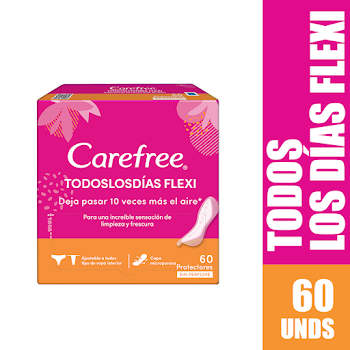 Protectores Diarios Carefree Sin Perfume x 60 und  
