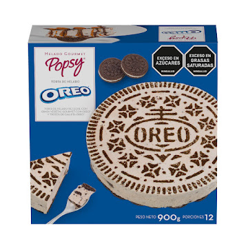 Torta De Helado Popsy Oreo 12 Porciones x 900 gr  