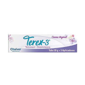 Terex 3 Dexametasona 3.5 gr + Terconazol 0.8 gr Crema Vaginal Caja x 3 Aplicadores  