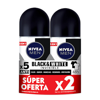 Oferta Desodorante Nivea Men Invisible Black & White 48h x 2 Unidades  