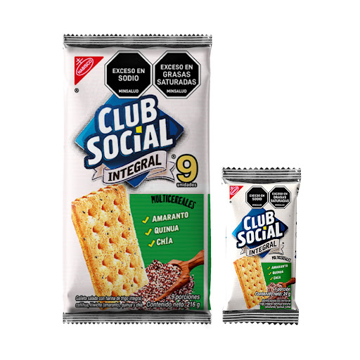Galleta Club Social Integral Multicereal Paquete x 9 und