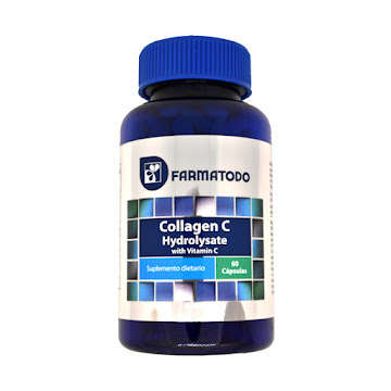 Colageno Hidrolizado + Vitamina C 1000 mg Farmatodo Frasco x 60 Cápsulas  