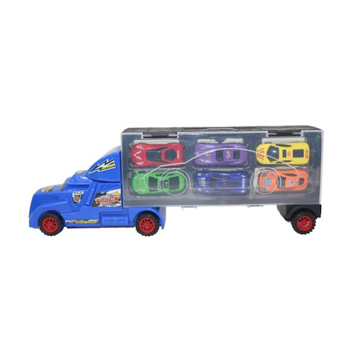 Tractomula Tow Friccion Caja Plasticos Asociados  x 1 Es un juguete interactivo y resistente, fabricado en plástico de alta calidad. Incluye una tractomula con mecanismo de fricción y varios carros de colores vibrantes, ideales para recrear escenarios de