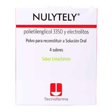 Nulytely   Polietilenglicol 3350 Tecnofarma Sabor Lima Limón Caja x 10 sobres 