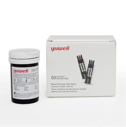 Tirillas para glucometro Yuwell, Caja x 50 unidades  YUWELL Caja  x Caja x 50 unidades undefined