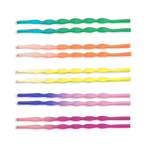 Hebillas Rizadas Colores   Variados x 5 und