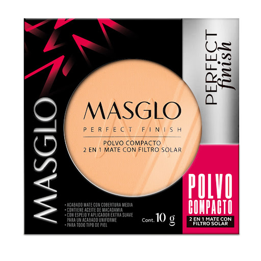 Polvo Compacto Masglo Perfect Finish Mediano 1 x 10 gr