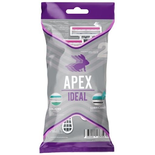 Cuchilla de Afeitar Desechable 3 Hojas Dama - 5 Paquetes X 2 und Unidades - Apex APEX unidad x 5 paquetes de 2 unidades La Cuchilla de Afeitar para Dama de la marca APEX brinda un diseño para adaptarse cómodamente a la mano, lo que facilita el manejo durante el afeitado.

Marca: APEX.
Modelo: Afeitadora de 3 cuchillas.