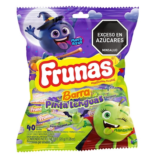 Barra Pintalengua Frunas Halloween Paquete x 40 und